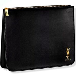 AUTHENTIC Yves Saint Laurent Black and Gold Travel Bag